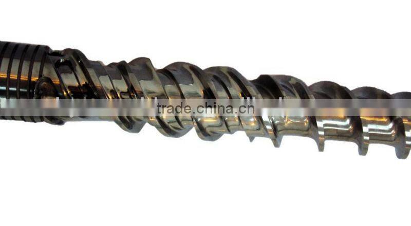 Screw and barrel for extruder machine, single screw good mixer design
