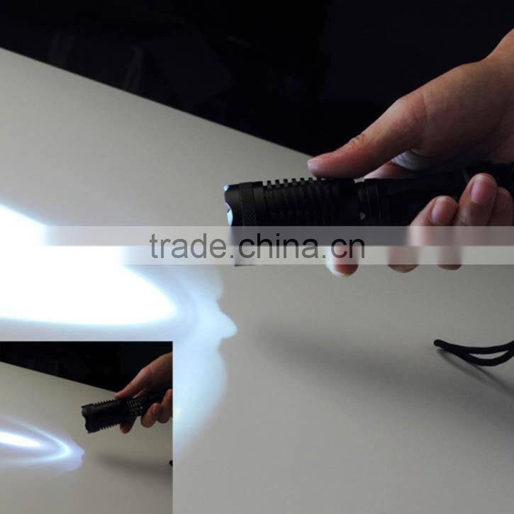 XML-T6 Light LED Flashlight Torch Zoomable 1600LM Flashlight Torch 18650 Battery Charger Holster Highlight Torch Flashlight