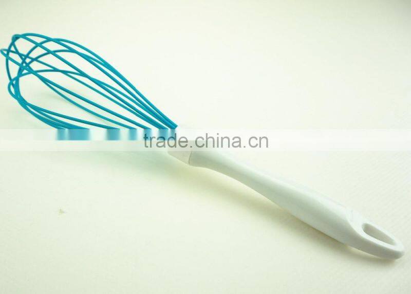 13038 silicone kitchenware egg whisk with abs handle