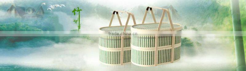 Storage Bamboo Basket With Handle For Picnic