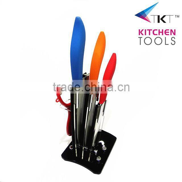 Hot sale 5pcs ceramic knives set with stand