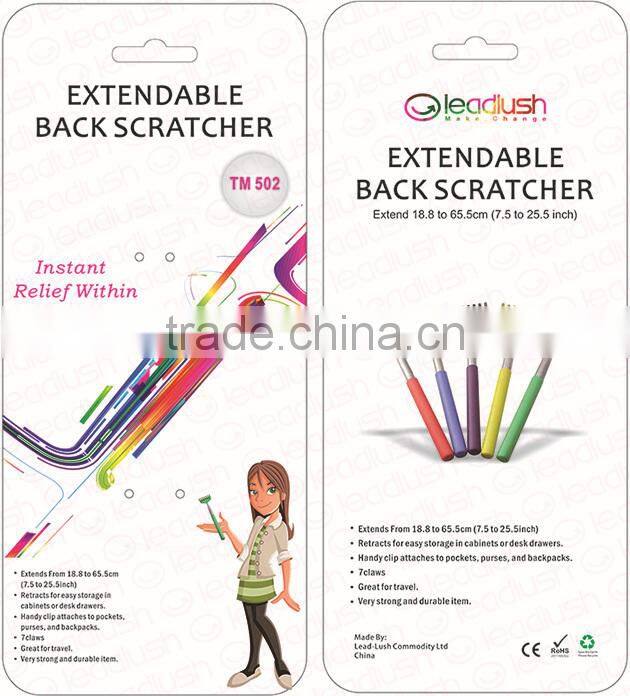 waves handle ,Extendable stainless steel back scratcher telescopic back scratcher