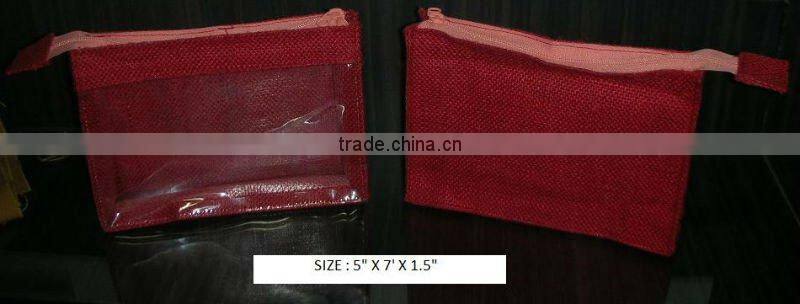 Jute packing bag with zip