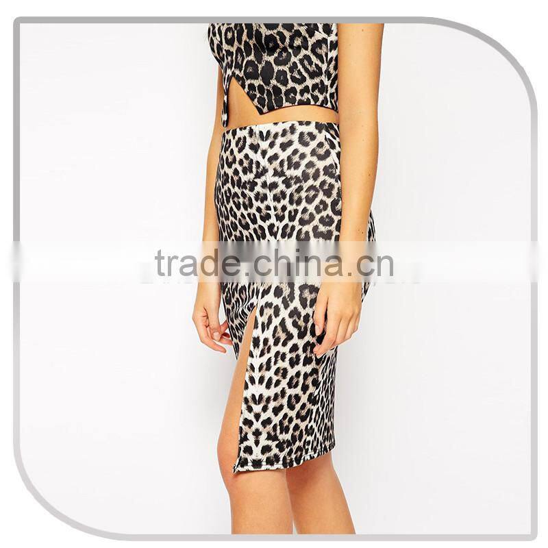 Stylish Printed Sexy Women Leopard Midi Short Skirt forfashion Women dress