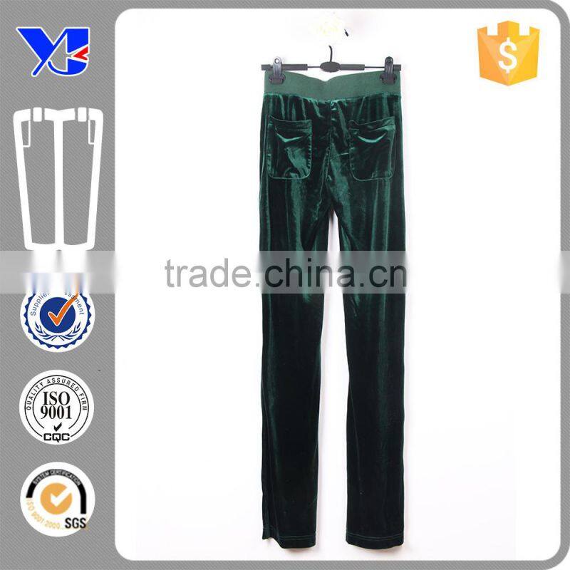 Factory OEM Fashion High Quality Valvet Long Women Exercise Pants