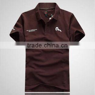OEM cotton knitted men polo shirt, white simple men polo shirt , with emboridery