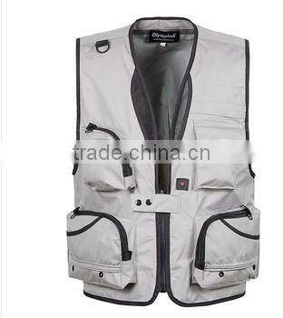 Man's Outdoor Multi-pocket Vest Outdoor Hiking Photography Canvas Vest Waistcoat Of Photographer made in China