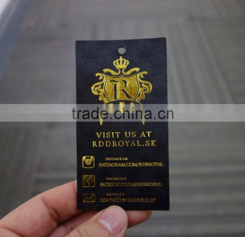 China custom high quality garment paper hang tags