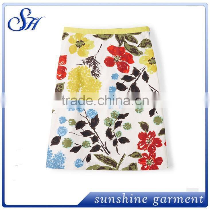 export company purchasing home textiles,printed flower skirt