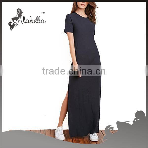 Latest casual dress designs t shirts dress with fitness fabric
