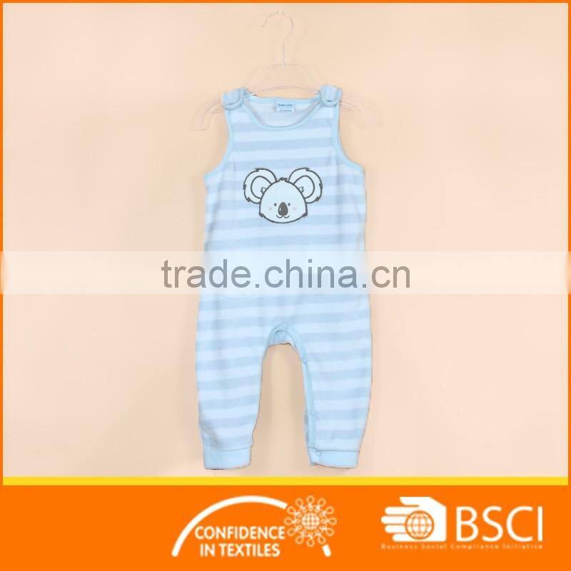 Interlock sleeveless Baby smocked romper