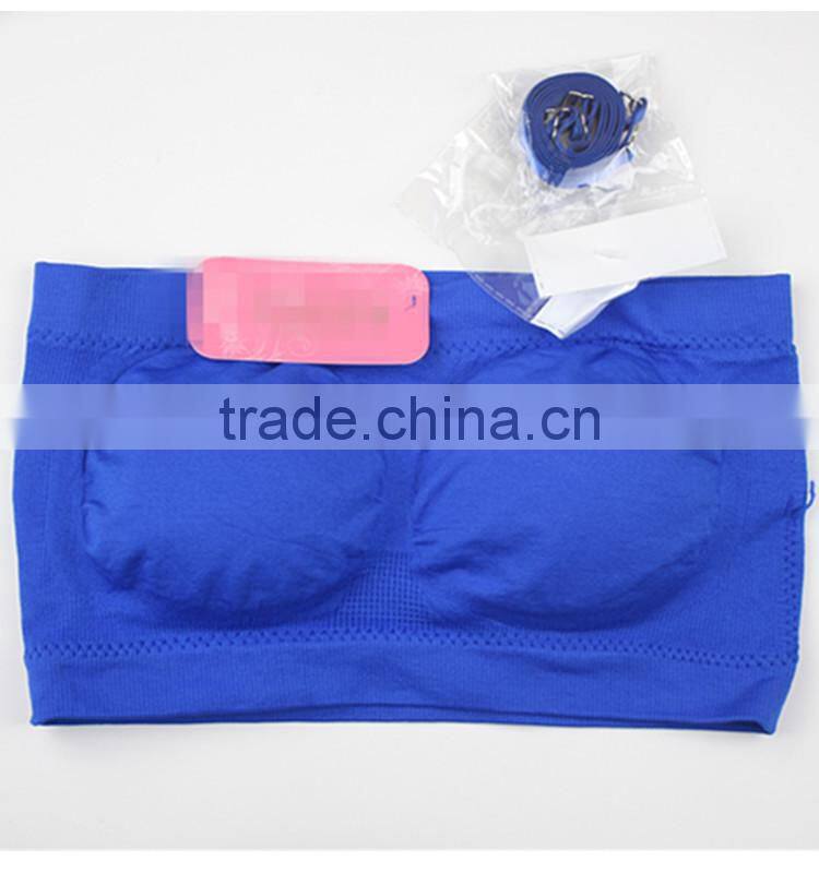 Tube Bra Girl Underwear Removable Straps Padded Tube Top Bra