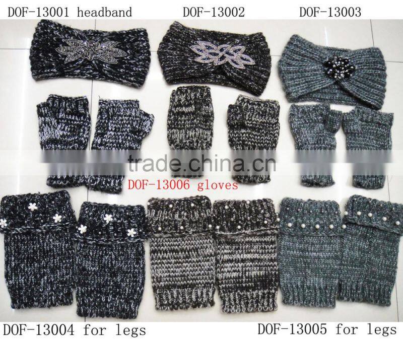 Fashion new acrylic fantacy crochet headband for legs hands