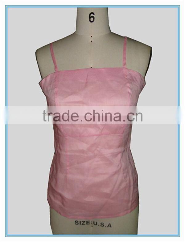 Fashion And Stylish Ramie Blouses New Models With Pink Color