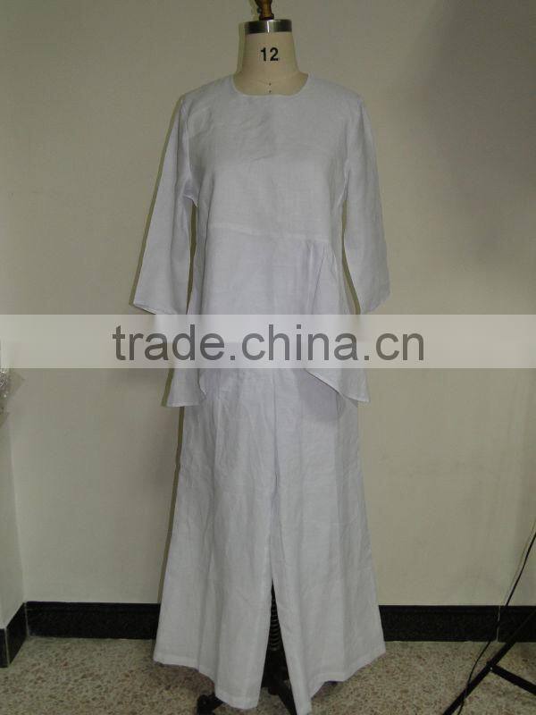 Elegant ladies white pant suits 2015