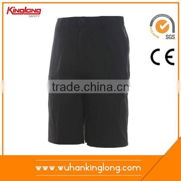 Polycotton elastic waist trousers mens safety work uniform shorts