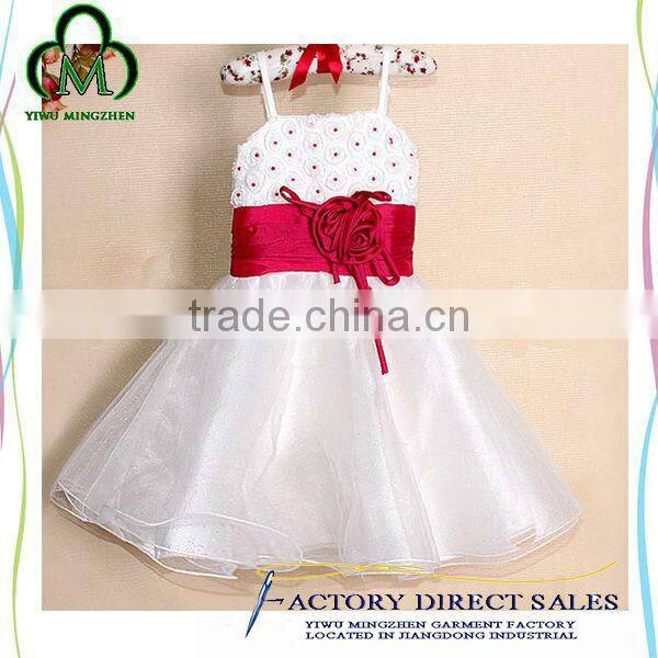 Lovely child Tulle flower pattern puffy summer cute Dress for baby girl dresses