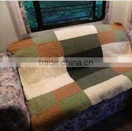 2017 high quality soft hand crochet blanket