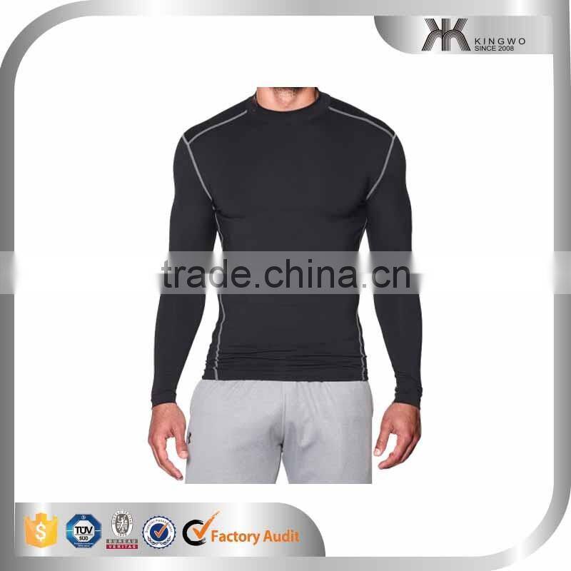 moisture wicking high quality gym wear for men designer polyester spandex fitness shirts