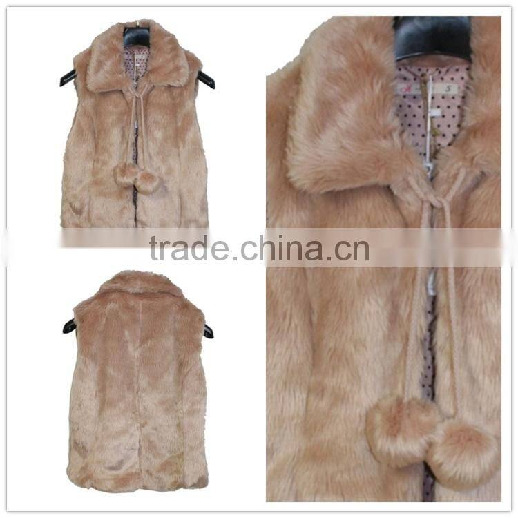 2014 fox fur coat ladies wool winter vest