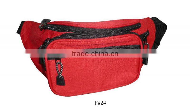 Designer zip lock cotton men running sport waist belt bag