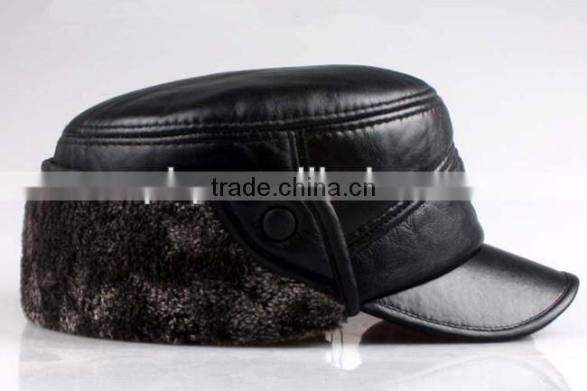 fashionable genuine leather woman hat cap