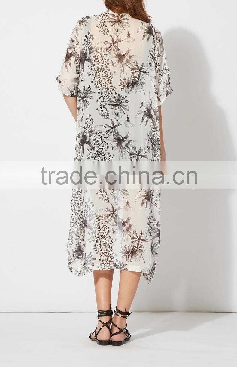Fashion Style Ling Printed Caftan Beach Kimono ethnic tunic long cardigan 2015 women