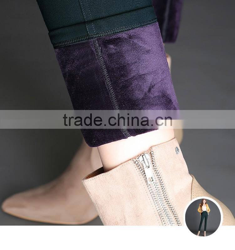 winter warm fleece high waist Leggings/pants clothing manufacturing companies in China