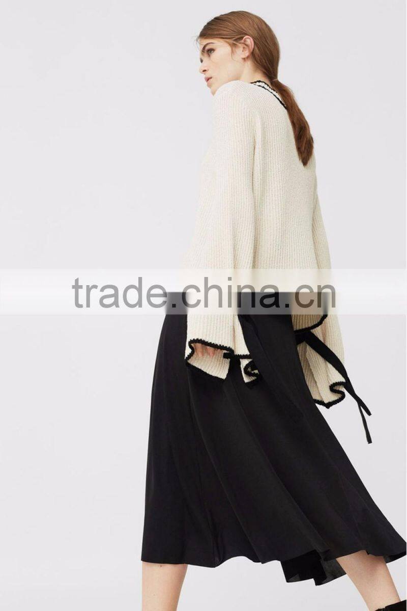 Korean Design Newest Girl's Knitted Sweater Ladies Top