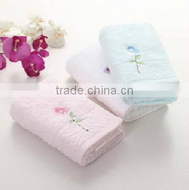 2014 flower custom embroidered towels