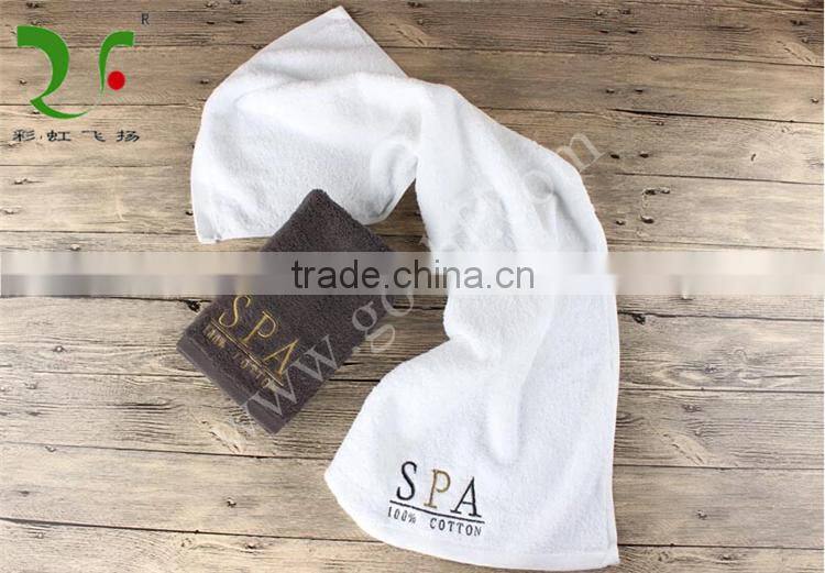 100% cotton embroidery spa hand towel
