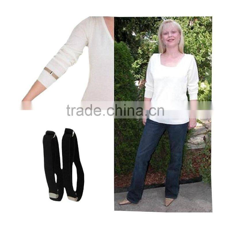 Shirt Sleeve Garter Cuffs Arm Band Elastic Solid Color Adjustable Armband Sleeve Garter