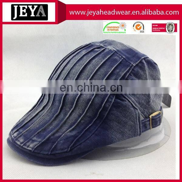 Fashion washed denim cap cotton duckbill hat with no logo