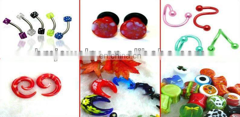 Ruby Red Gem MICRO Nose Ring L-Shaped in surgical steel piercing jewelry rings