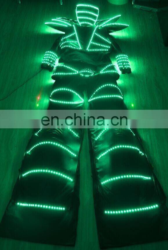 led jumping suit stilts walker led robot costume