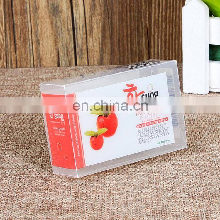 China wholesale custom clear PVC plastic rectangle fold box packaging for fruit