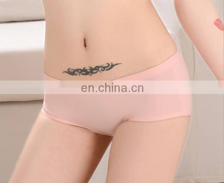 Breathable seamless ladies underwear silk panties for women