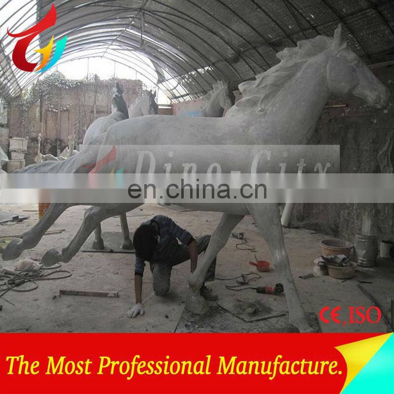 Artificial Outdoor Playground Rides Fiberglass Horse