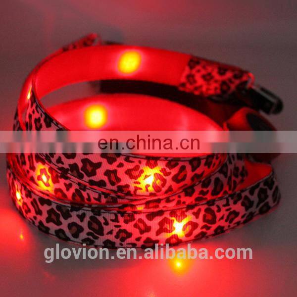 New arrival hot sell Leopard LED Glow night showSuspender