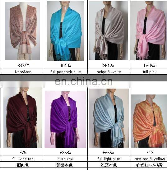 Z029_5555# fashion shawl with classical whole paisley jacquard pashmina design