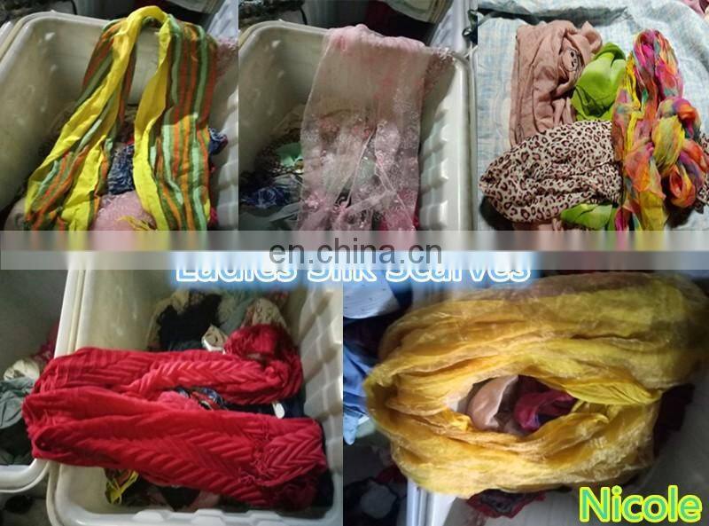 Second hand clothing beautiful scarf for women