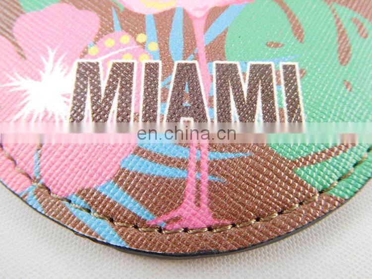 Eco Friendly Manufacturers Colorful Leather Keychain With Logo