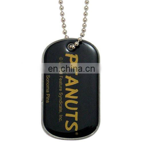 custom logo printed gold metal blank dog tag