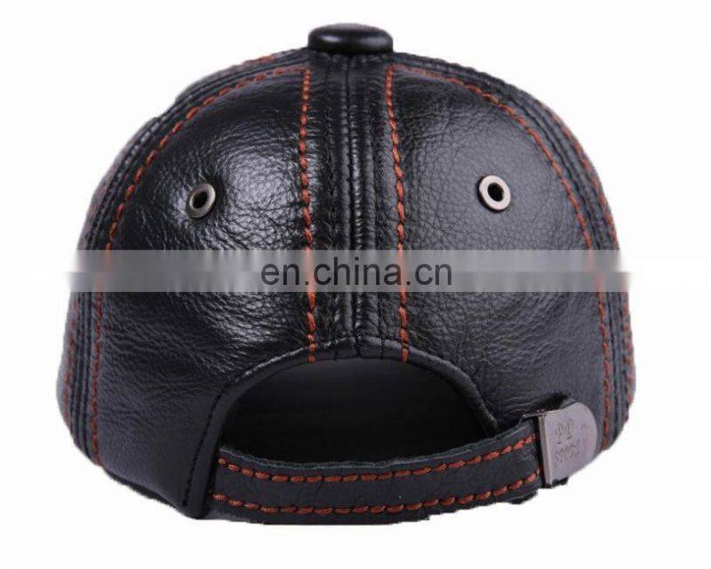 Man Cap Gorras Fishing Hat Outdoor Camping Hiking Baseball Genuine Leather cap