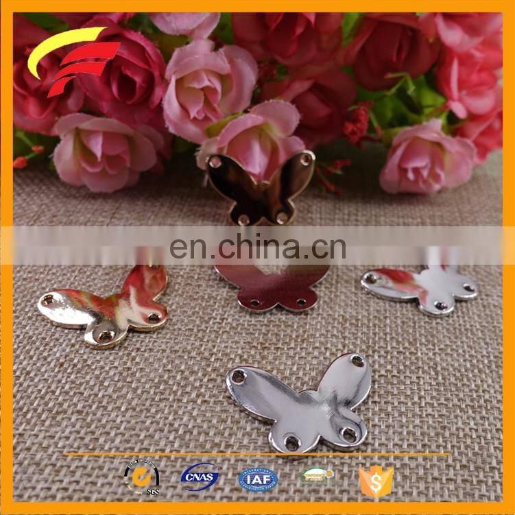 zinc alloy butterfly animal shape decorative buckle for sewing on garment