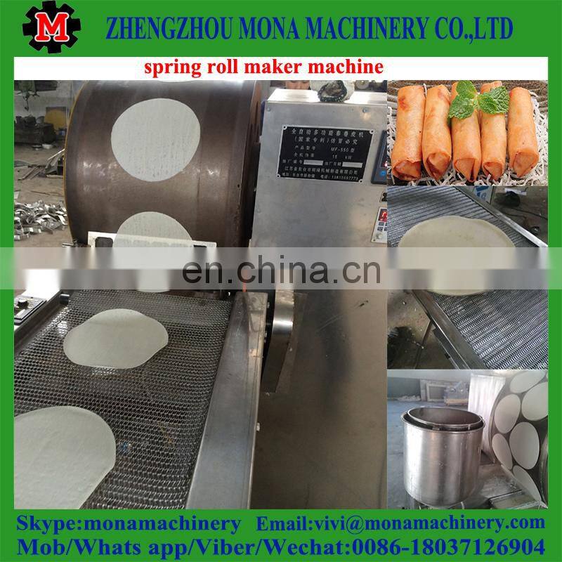 Stainless steel spring roll making machine/automatic square or round spring roll sheet machine with cheap price