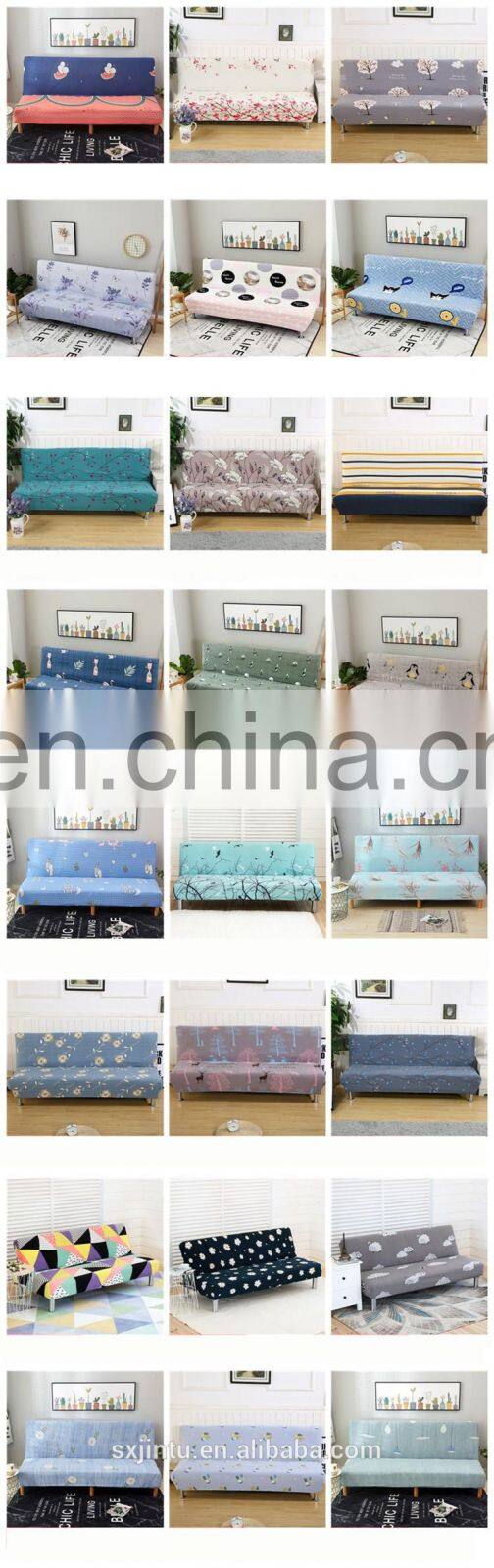 L Shape Protective Home Stretch Sofa Covers Bed Cover Futon Slipcover Full Folding Elastic Armless Sofa Protector Cover