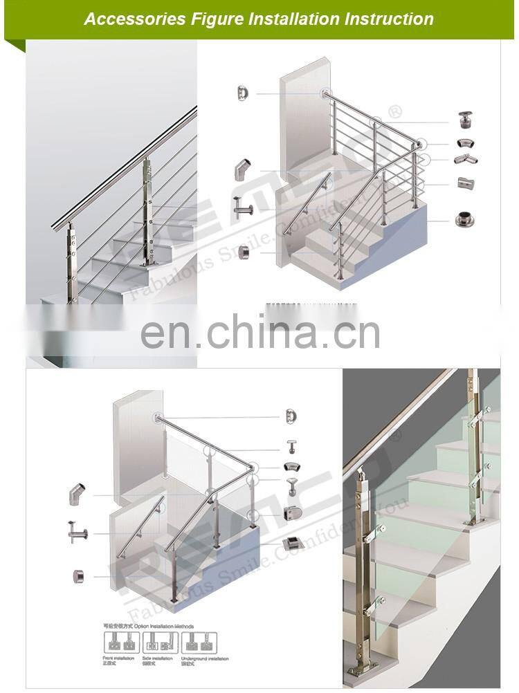 8-15mm Inox glass clamp Handrail Glass Clamp