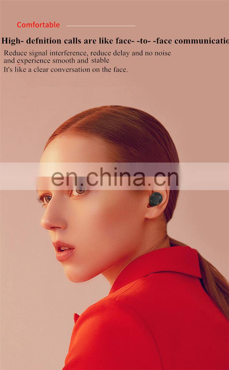 LED Power Display TWS BT Invisible Wireless Earbuds Earphone Waterproof Bluetooth Headphone with Power Bank Charging Case