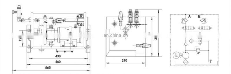 220v ac 2kw double acting hydraulic power station/unit/pack